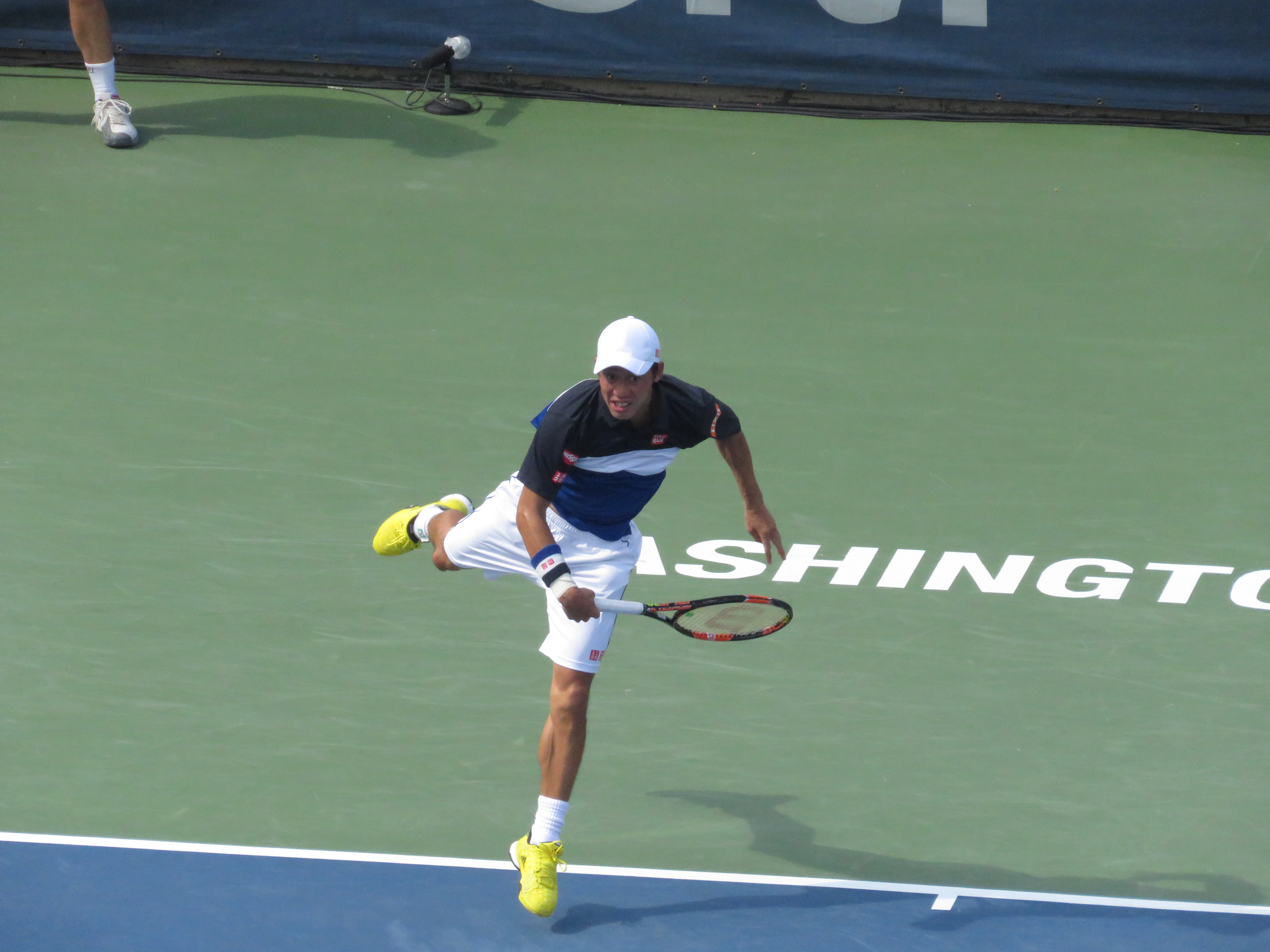 Kei Nishikori Citi Open Semifinals Serve